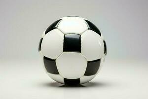 AI generated Soccer ball on a radiant light background evoking energy and excitement AI Generated photo