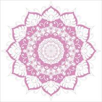 Pink circle mandala lines for decorating fabric. Printing on decorative card paper vector
