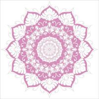 Pink circle mandala lines for decorating fabric. Printing on decorative card paper vector