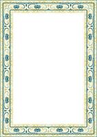 Decorative pattern frame with floral ornaments for cards and invitations vector