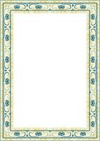 Decorative pattern frame with floral ornaments for cards and invitations vector