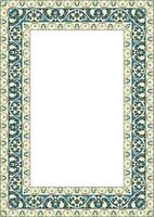 Decorative pattern frame with floral ornaments for cards and invitations vector