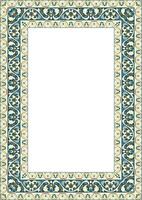 Decorative pattern frame with floral ornaments for cards and invitations vector