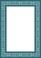 Decorative pattern frame with floral ornaments for cards and invitations vector