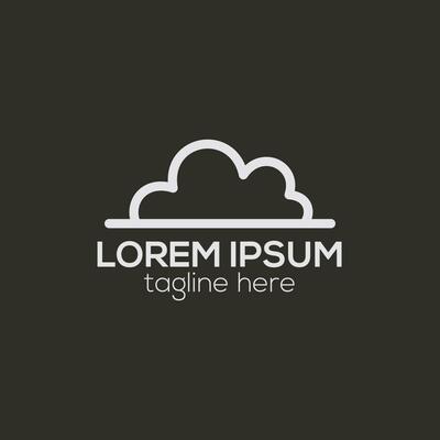 Cloud logo design concept isolated vector template illustration