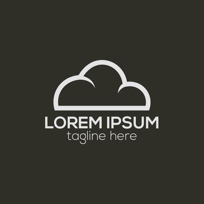 Cloud logo design concept isolated vector template illustration
