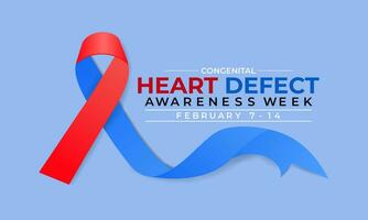 Congenital Heart Defect Awareness Week observed each year during February 7,14 . vector