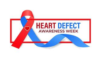 Congenital Heart Defect Awareness Week observed each year during February 7,14 . vector