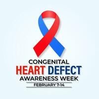 Congenital Heart Defect Awareness Week observed each year during February 7,14 . vector