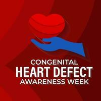 Congenital Heart Defect Awareness Week observed each year during February 7,14 . vector