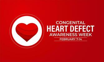 Congenital Heart Defect Awareness Week observed each year during February 7,14 . vector