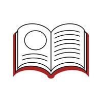 Book icon. Education literature read and library theme. Isolated design. Vector illustration