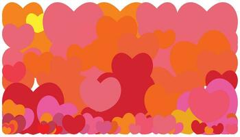 Valentine's day background with hearts. Vector Illustration.