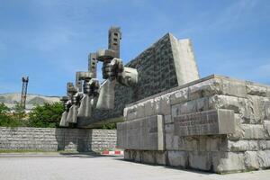 Fire Frontier memorial complex in the city of Novorossiysk, Russia. defense line photo