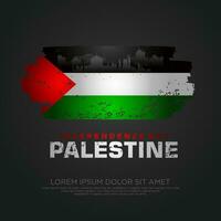 Palestinian sympathy campaign  greeting card vector