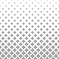 Seamless black and white curved star pattern vector