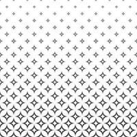 Seamless black and white curved star pattern vector