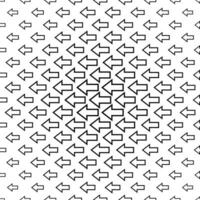 Seamless monochrome left arrow pattern design background vector