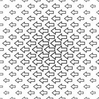 Seamless monochrome left arrow pattern design background vector