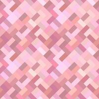 Pink geometric diagonal rectangle mosaic tile pattern background - seamless graphic design vector