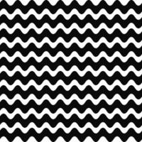 Repeating black and white wave stripe pattern vector