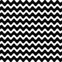 Repeating black and white wave stripe pattern vector