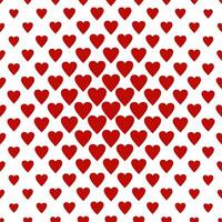 Seamless red heart pattern background for Valentines day vector