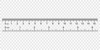 ruler with numbers for measuring length vector