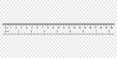 ruler with numbers for measuring length vector