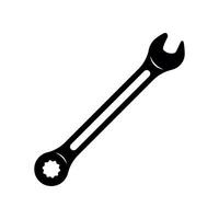 wrench vector isolated on white background