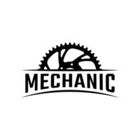 Mechanic service logo design vector isolated on white background.