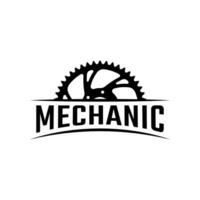 Mechanic service logo design vector isolated on white background.