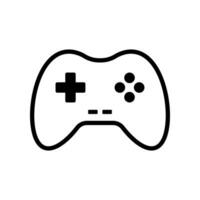 Gamepad line icon isolated on white background. vector