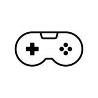 Gamepad line icon isolated on white background. vector