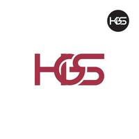 letra hgs monograma logo diseño vector