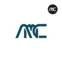 letra amc monograma logo diseño vector