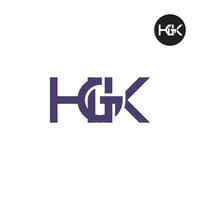 letra hgk monograma logo diseño vector