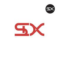 Letter SDX Monogram Logo Design vector