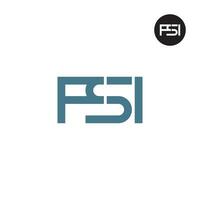 Letter FSI Monogram Logo Design vector