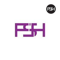 letra fsh monograma logo diseño vector