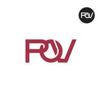 Letter POV Monogram Logo Design vector