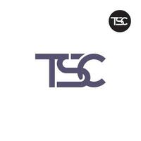 letra tsc monograma logo diseño vector