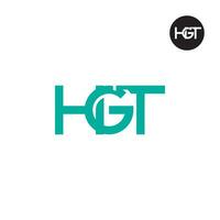 Letter HGT Monogram Logo Design vector