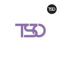 Letter TSO Monogram Logo Design vector