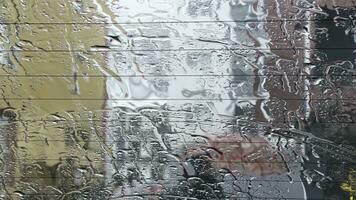 Rain on a Car Window Glass video