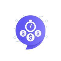 fast loan, money vector icon