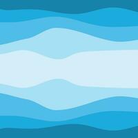 Water Wave Background Design, Abstract Vector Blue Ocean Walpaper Template