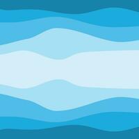 Water Wave Background Design, Abstract Vector Blue Ocean Walpaper Template