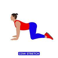 Cow Stretching Men vector