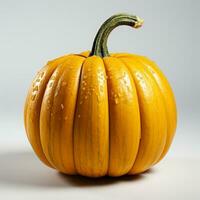 AI generated close up photo of a pumpkin on a white background